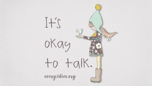 child with sparrow - it's okay to talk