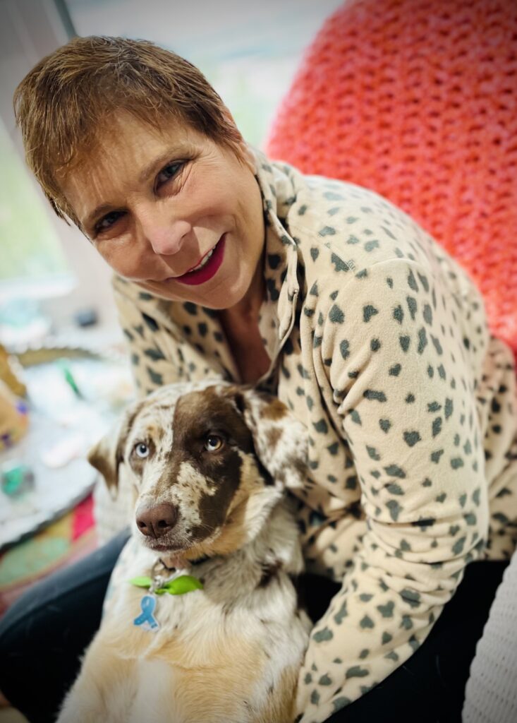 Marianne with her dog Luna