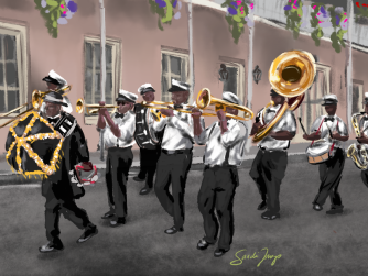 A New Orleans Jazz Funeral parade. Learn about the tradition at every1dies.org