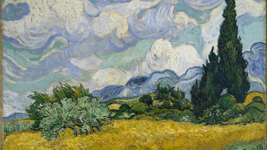 Wheat Field with Cypresses by Vincent van Gogh (1889). Metropolitan Museum of Art