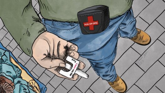A person carrying Naloxone (Narcan) spray. A person is sleeping on the street. We talk about why you should consider carrying naloxone in this episode. https://everyonedies.org