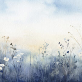 A moody watercolor wash of flowers. We talk about complicated parents and relationships when a parent dies