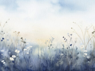 A moody watercolor wash of flowers. We talk about complicated parents and relationships when a parent dies