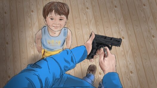 A young child looks on as a parent puts a trigger lock on a handgun. We talk about firearm safety in this episode