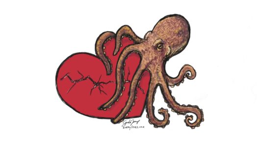 An octopus cradling a broken heart. We talk about Takotsubo cardiomyopathy - named for a Japanese octopus trap - in this episode. https://every1dies.org