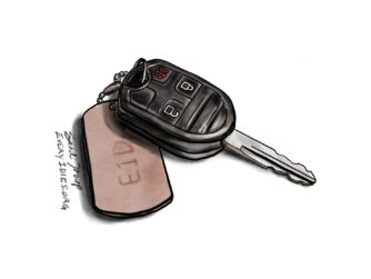 A set of keys. We talk about the safety of dementia and driving in this episode S5E42 https://everyonedies.org