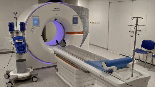 A modern CT scanner located at the Lochotín University Hospital in Pilsen, Czech Republic. (Tomáš Vendiš, Creative Commons) We talk about how to make sense of a CT Scan Report in this S5E48 episode https://every1dies.org