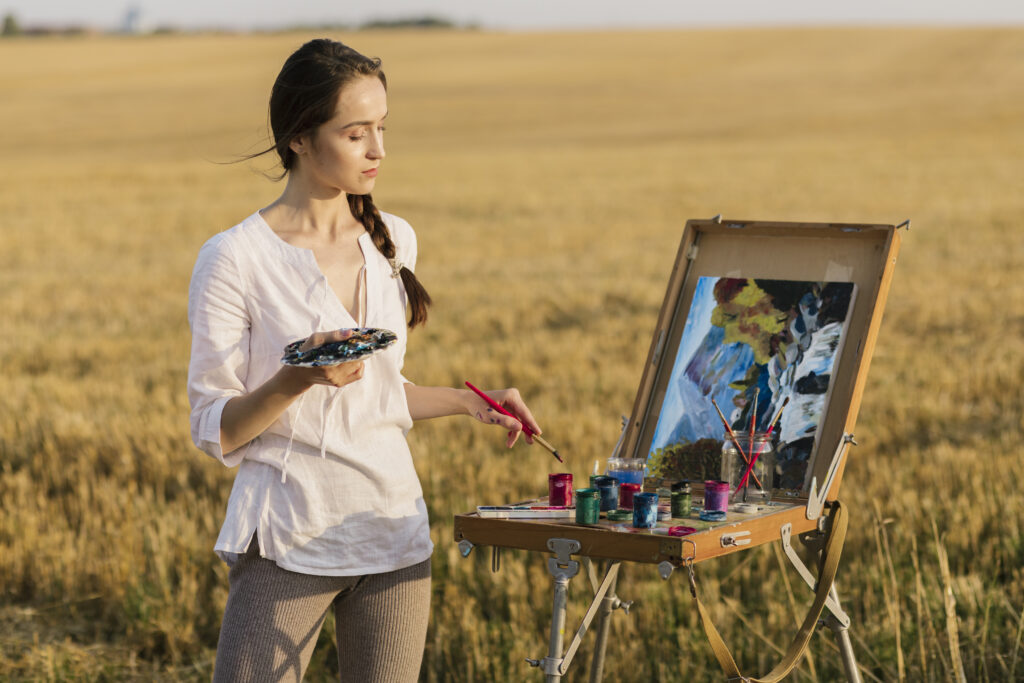 Creative woman painting in nature Freepik https://www.freepik.com/free-photo/creative-woman-hand-painting-nature_5433174.htm