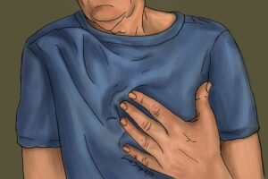 A man gripping his heart. We talk about heart diseases and heart failure in this episode. https://everry1dies.org