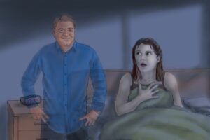 A woman wakes in the early morning feeling she was seeing someone who was dead in a vivid dream.