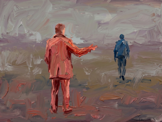 A figure standing, reaching out to another adult that is walking into the distance. We talk about Parenting Adult Children in this episode. Understand why the relationship is different and things that can help.
